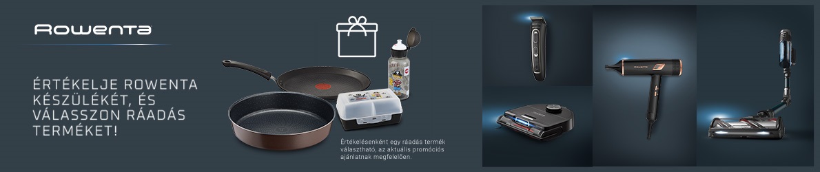 Értékeld a kijelölt Rowenta termékek egyikét és szerezd meg a ráadás terméket!